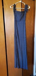 Lulus Navy and White Polka Dot Dress